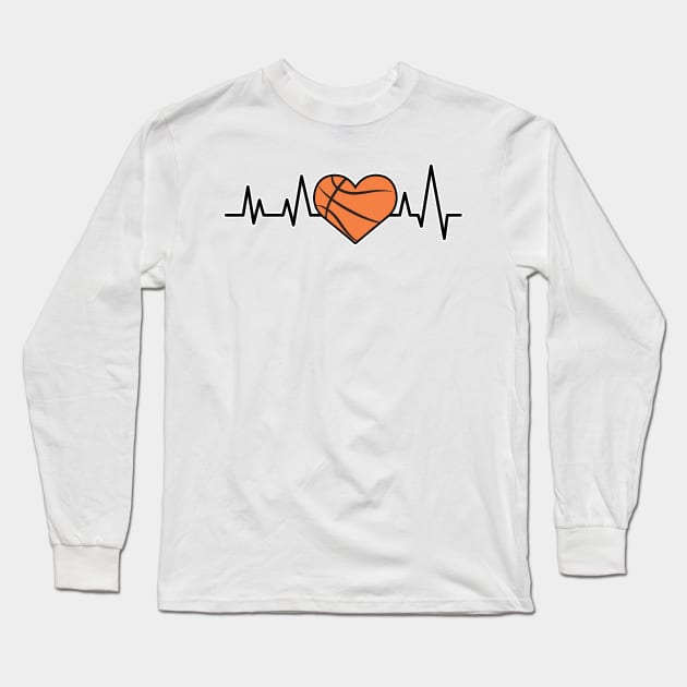 Heartbeat Pulse - Basketball Long Sleeve T-Shirt by DesignWood-Sport